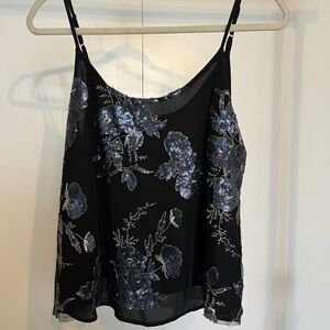 ASTR Camisole with Floral Pattern & Sequins